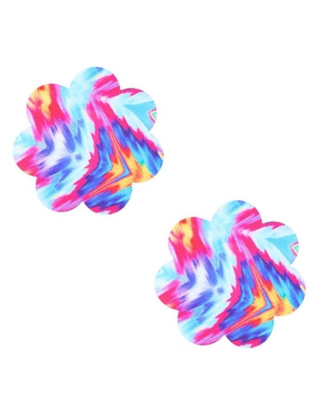 Tie Dye Flower Adhesive Nipple Pasties Festival Rave Body Covers New